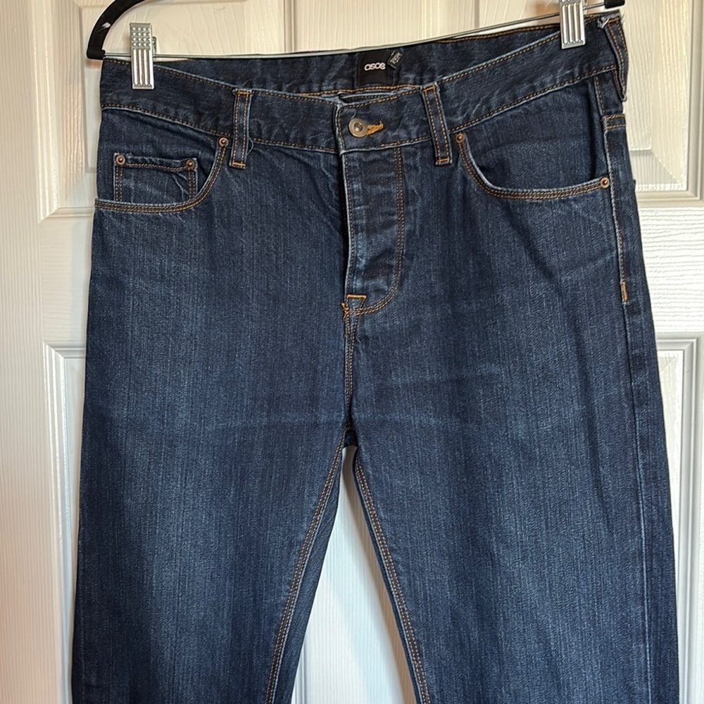 ASOS men’s blue button fly slim fit jeans size 30x33
